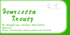 henrietta kreutz business card